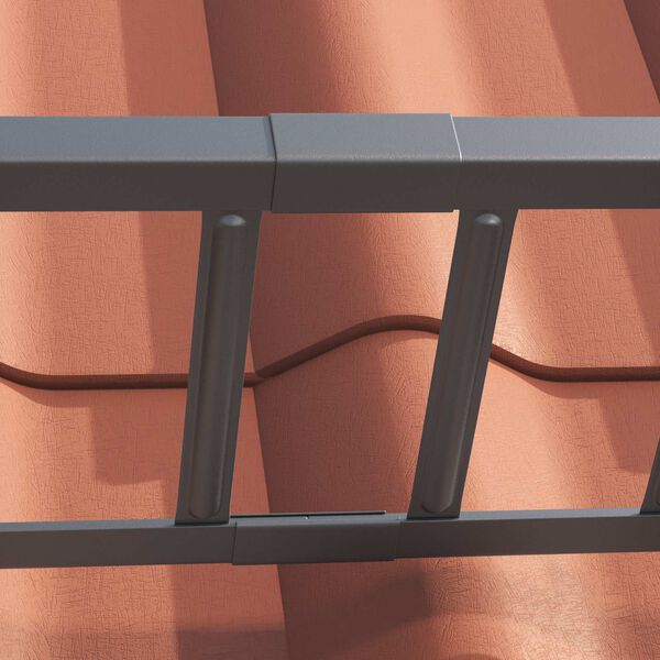 vidaXL Snežni varovalni sistem za strehe Antracit 600 x 2,5 x 20 cm