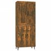 vidaXL Visoka komoda dimljeni hrast 70x34x180 cm inženirski les