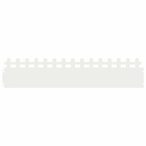 vidaXL Robniki za trato 10 pcs Bela 103 x 0,05 x 22 cm Jeklo