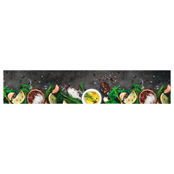 vidaXL Kuhinjska preproga pralna začimbe 60x300 cm žamet