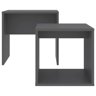 vidaXL Komplet klubskih mizic siv 48x30x45 cm iverna plošča