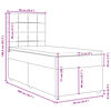 vidaXL Box spring postelja z vzmetnico taupe 90x200 cm blago