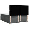 vidaXL Box spring postelja z vzmetnico temno siva 200x200 cm blago