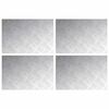 vidaXL Stopnice 4 kos 60 x 40 cm srebrna Aluminij Pravokotna