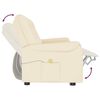 vidaXL Masažni trosed krem umetno usnje