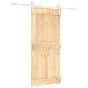 vidaXL Drsna vrata 90 x 210 cm Masiven borov les (neobdelan)