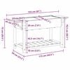 vidaXL Vrtni lonček s polico Bež 155 x 59 x 76,5 cm Trdna smreka