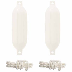 vidaXL Bumperji za čolne 2 kos &Oslash; 16 x 58 cm Bela PVC