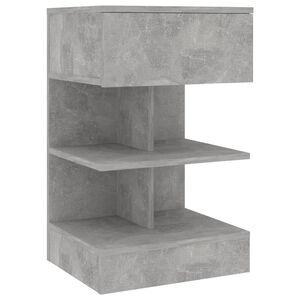 vidaXL Nočna omarica betonsko siva 40x35x65 cm iverna plo&scaron;ča