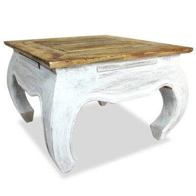 vidaXL Odstavna mizica iz masivnega predelanega lesa 50x50x35 cm