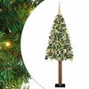 vidaXL Ožja jelka med 300 LED Zelena 180 cm PVC in trden bor