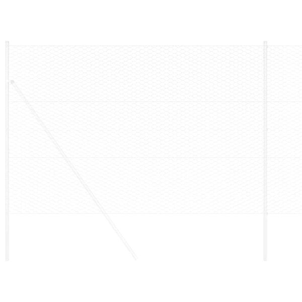 vidaXL Šesterokotna ograja srebrna 1,6 x 100 m Pocinkano jeklo