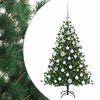 vidaXL Umetna božična jelka z bučko 150 cm 150 LED Toplo bela