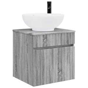 vidaXL Visoka umivalnik s police Siva Sonoma 49 x 44,5 x 66,5 cm