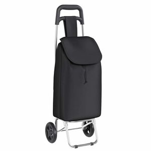 vidaXL Nakupovalni voziček Črna 35 x 28 x 92 cm Oxford tkanina
