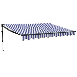 vidaXL Avtomatsko zložljiva tenda modra in bela 3x2,5 m