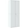 vidaXL Visoka omara bela 70x35x180 cm inženirski les