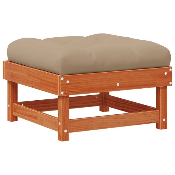 vidaXL Vrtna podlaga Masivna borovina Voskan Rjava