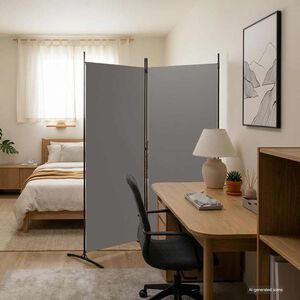 vidaXL Paravan 2-delni antracit 175x180 cm blago