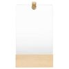 vidaXL Stensko ogledalo trdna borovina 23x39,5 cm