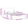 vidaXL Posteljni okvir Dover temno rjav 140x200 cm tkanina