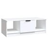vidaXL Klubska mizica bela 102x50x36 cm inženirski les