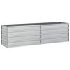 vidaXL Visoka greda 160x40x45 cm pocinkano jeklo srebrna