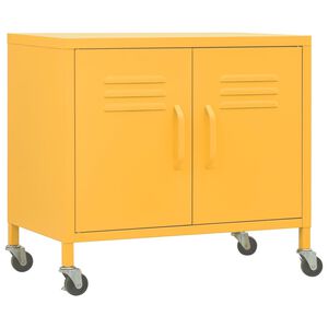 vidaXL Omara za shranjevanje gorčično rumena 60x35x56 cm jeklo