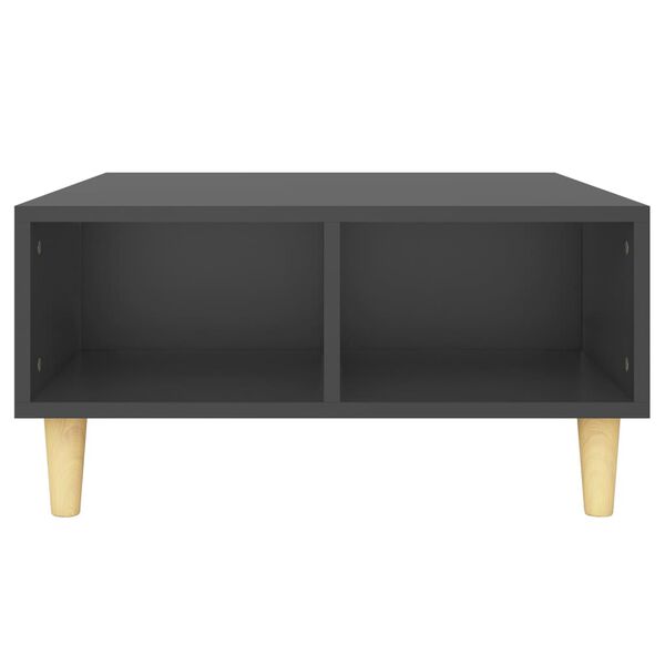 vidaXL Klubska mizica siva 60x60x30 cm iverna plošča