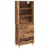 vidaXL Visok predalnik Star les 69,5 x 32,5 x 180 cm Inženirski les