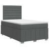 vidaXL Postelja boxspring z vzmetnico Temno siva 120 x 200 cm Blago