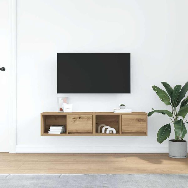 vidaXL TV omarica 2 kosa artisan hrast 60x31x25,5 cm inženirski les