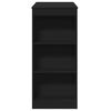 vidaXL Barska miza s policami črna 95x47x103,5 cm inženirski les