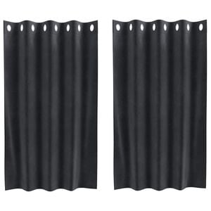 vidaXL Zatemnitvene zavese 2 pcs Temno siva 140 x 140 cm Žamet