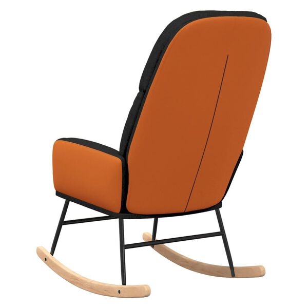 vidaXL Gugalni stol črno blago