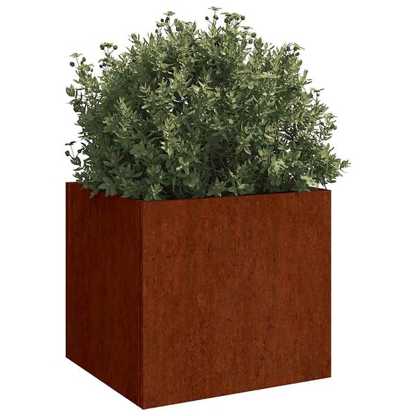 vidaXL Cvetlično korito 42x40x39 cm corten jeklo