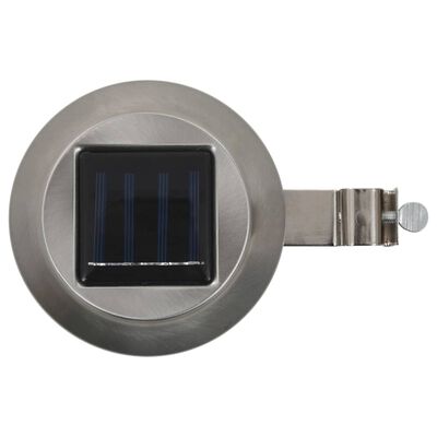 vidaXL Zunanje solarne svetilke 12 kosov LED okrogle 12 cm bele