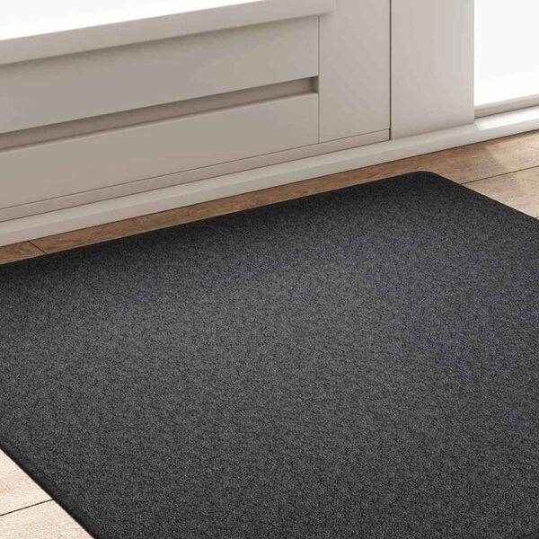 vidaXL Preproga za tek Temno siva 100 x 100 cm 100% polipropilen