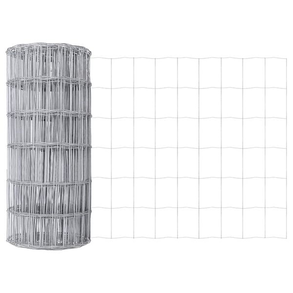 vidaXL Evropska ograja srebrna 0.4 x 25 m