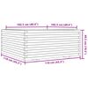 vidaXL Vrtno cvetlično korito 110x110x49,5 cm trdna borovina