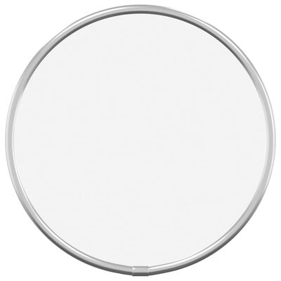 vidaXL Stensko ogledalo srebrno Ø 20 cm okroglo