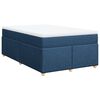 vidaXL Box spring postelja z vzmetnico moder 120x200 cm blago