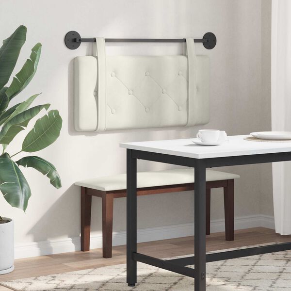 vidaXL Visoki naslon za glavo krema 90 x 55 x 5 cm Žamet