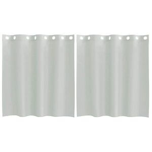 vidaXL Voile zavese z vponkami 2 kosa svetlo siva 140x140 cm