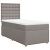 vidaXL Box spring postelja z vzmetnico taupe 100x200 cm blago