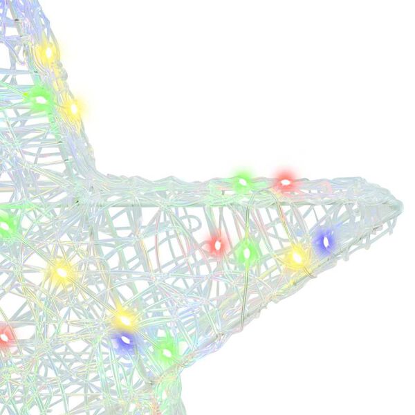 vidaXL 3D zvezda med 50 LED večbarvno 55 x 53.5 x 10 cm Akril