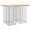 vidaXL Vrtna miza Gabionski dizajn 100x70x72 cm Masiven les Bor