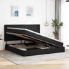 vidaXL Postelja z dodatnim prostorom za shranjevanje in vzmetnico Črna