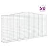 vidaXL Obokane gabion ko&scaron;are 6 kosov 400x50x180/200cm pocinkano železo