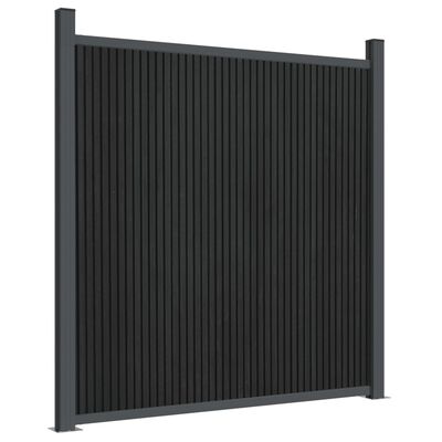 vidaXL Ograjni panel WPC siv 180x186 cm